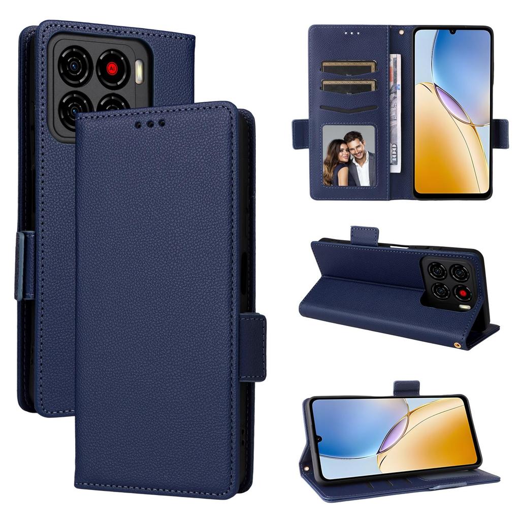 Flip Cover für ZTE Blade A56 PU-Leder Ganzkörperschutz [RFID-Blockierung] Handyhüllen Brieftaschenkoffer