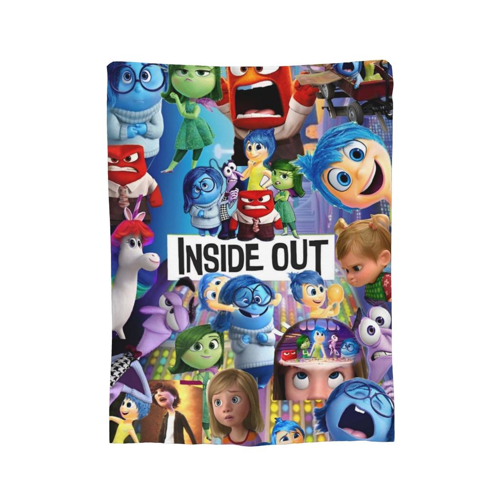 Inside Out Wool Blanket Cartoon Action Comedy Funny Throw Blankets for  Sofa Bedding Lounge 125*100cm Rug Piece,