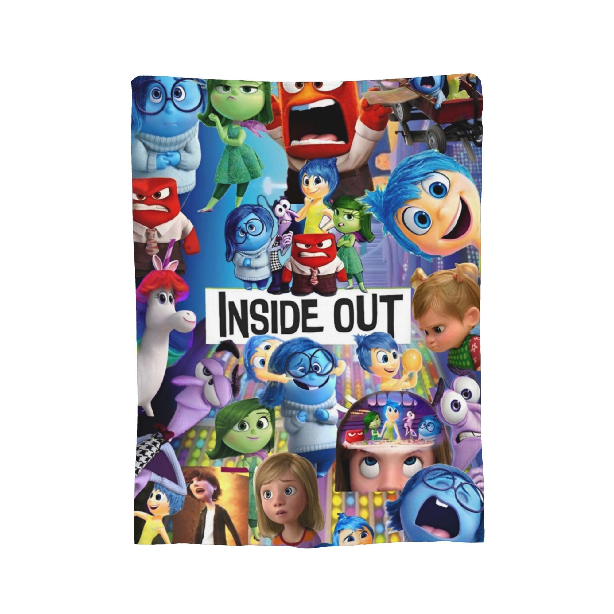 

Inside Out Wool blanket Cartoon Action Comedy Funny Throw blankets for Sofa Bedding Lounge 125*100cm Rug Piece, 75x90cm