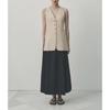 Spring New Arrival Workplace Work Clothing Office Lady Style Outwear Side Slit Plaid Pure Linen Suit Vest 6036575