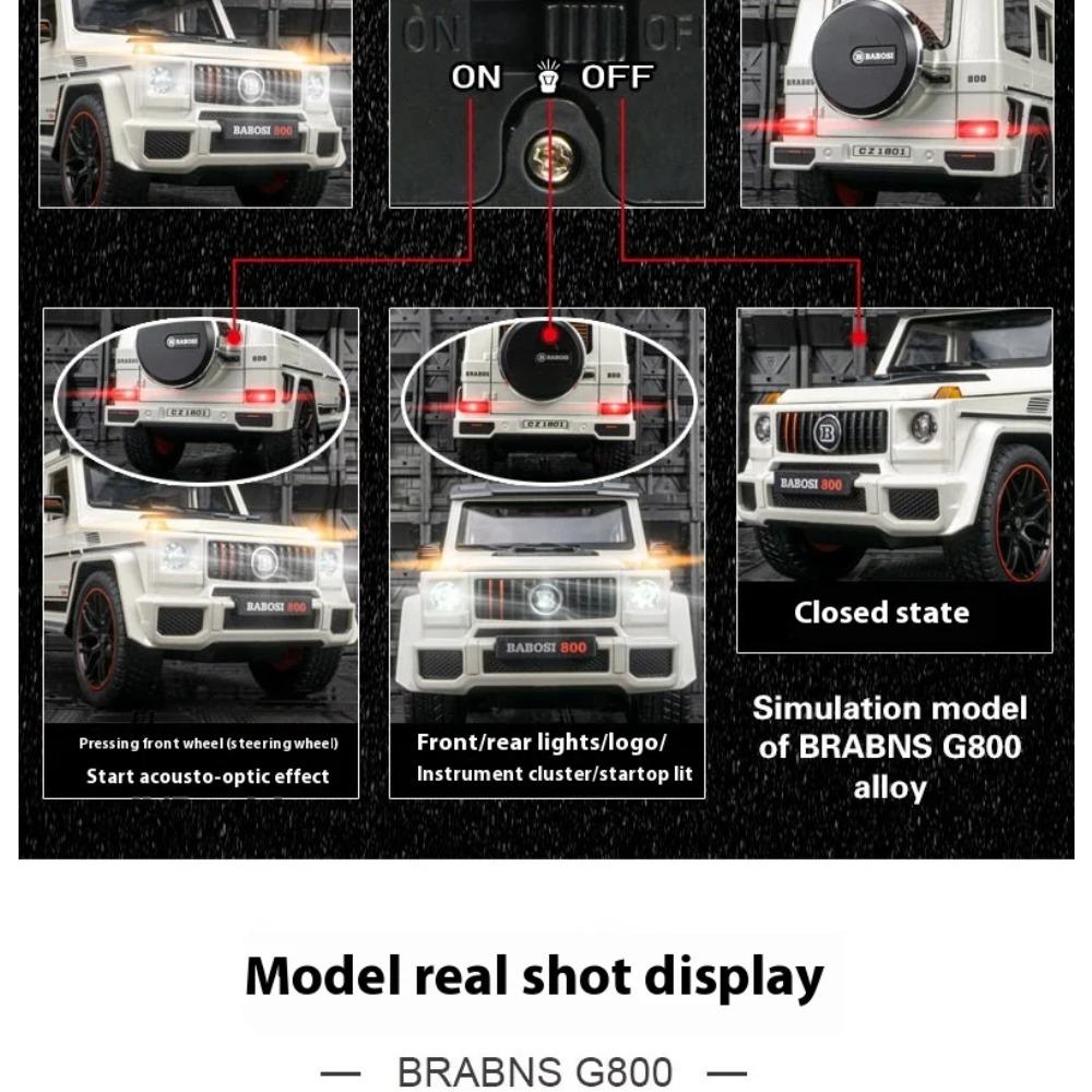 1/18 Mercedes Benz G800 Ordinary Version Without Spray Alloy SUV Diecast Model Collection Ornament Fine Birthday Gift for Friend