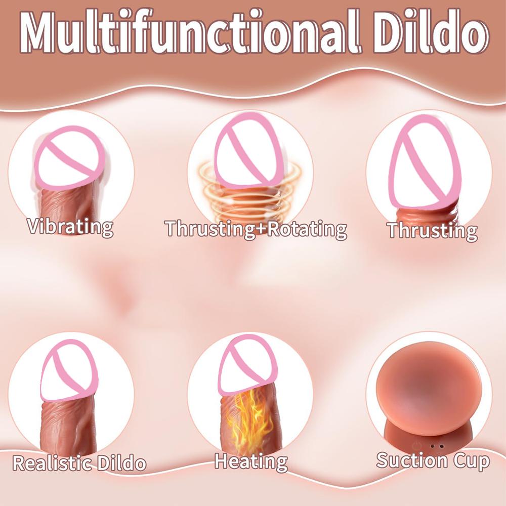 Remote Control Soft Penis Vibrator Realistic Dildo Sex Toy For Woman Telescopic Dick Toy Artificial G Spot Thrusting Sexy Toy