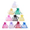 Fashion Ornaments Festival 100Pcs/Set Mini Drawstring Jewelry Color Candy Storage Mixed Mesh Bag Container