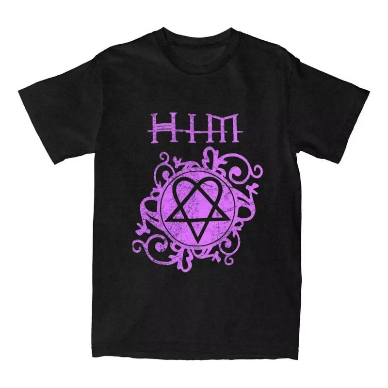 Camiseta Him Band Ville Valo Heartagram Love Metal Summer St S разноцветный