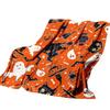Scary Halloween Flannel Blanket, Cozy Soft Throw for Couch and Bed, Holiday Decor
