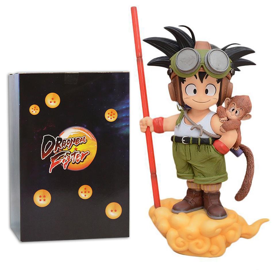 New 16cm Anime Dragon Ball Son Goku Figure With Monkey Kid Goku Action Figure PVC Collectible Anime Figure Ornaments Model Toys