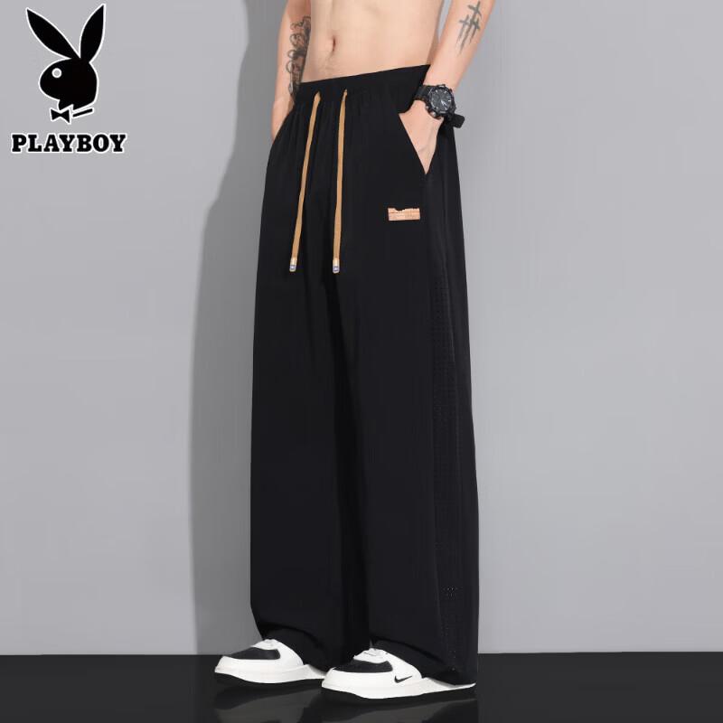 

PLAYBOY Men s Ice Silk Mesh Quick-Dry Casual Trousers XL