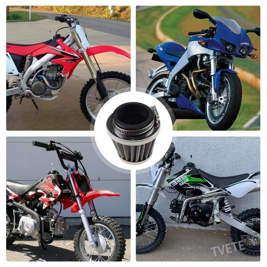 TVETE Straight Power Filter 35mm Universal Air Filter Cylinder Type Beach Bike Motorcycle Accessories