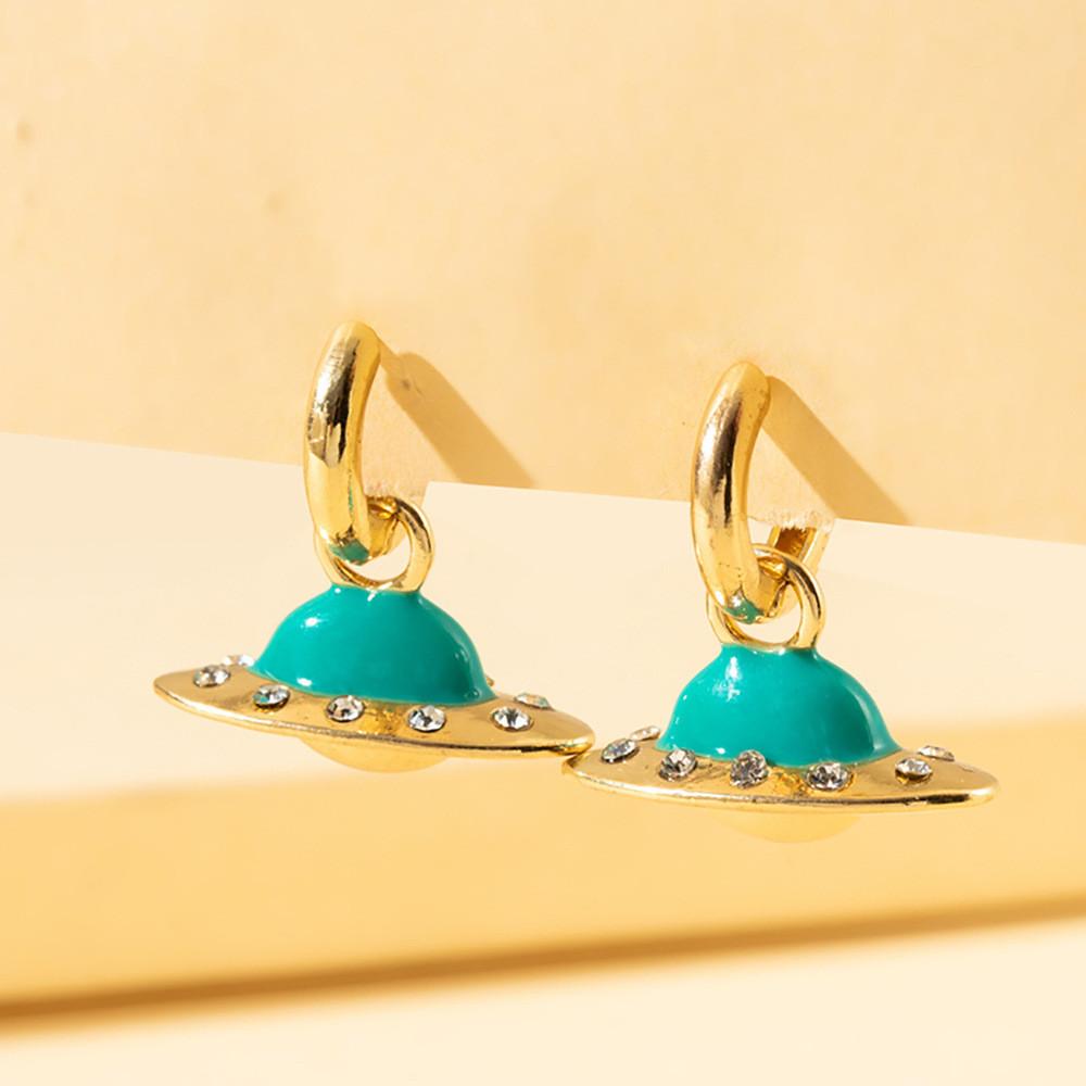 Stylish Summer 2022 Alloy Heart And Planet Earrings For Trendy Fashion Lovers