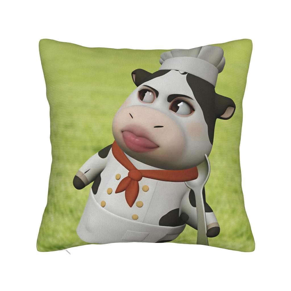 Funny Grassland Cattle Meme Pillow Case Fashion Pillow Cover Soft Pillowcases For Living Room Chair