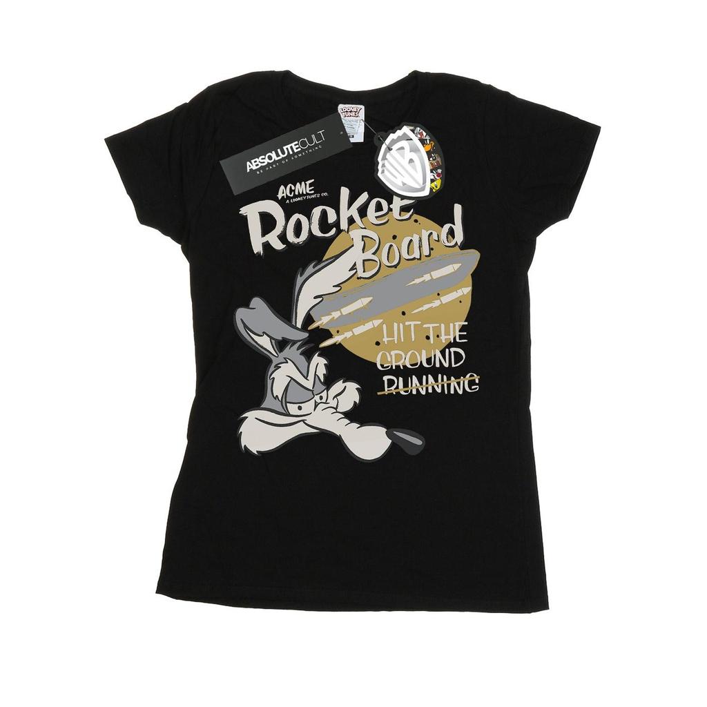Looney Tunes Womens/Ladies Wile E Coyote Rocket Board Cotton T-Shirt
