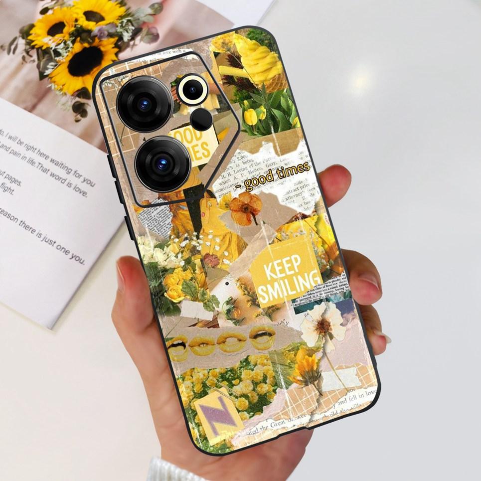For Tecno Camon 20 20 Pro 4/5G 20s Pro 20 Premier Butterfly Flower Colorful Girly Funda Transparent Soft TPU Silicone Back Cover