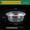 Disposable Transparent Plastic Round Food Containers with Lids