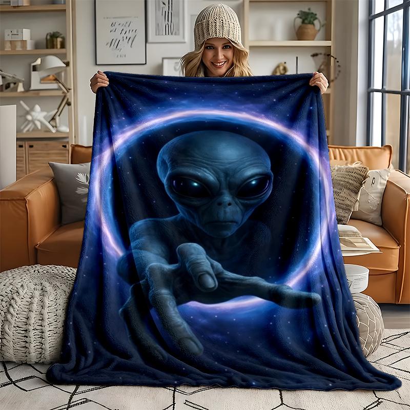 Alien Ultra Soft Flannel Throw Blanket Warm Cozy Blanket for Bed Couch or outdoor best gift