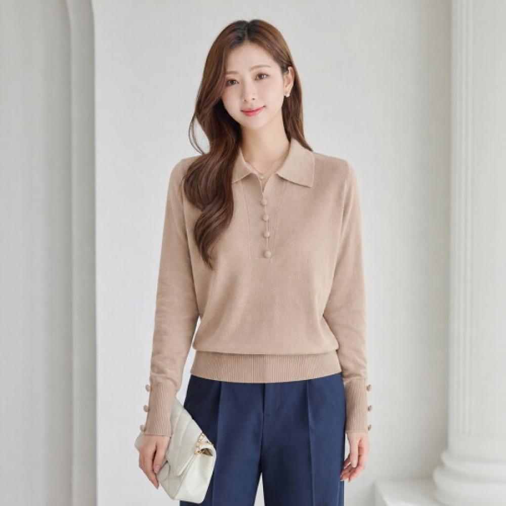 Morris Coming Home Knitted Collar With Bean Buttons M2602kn613a