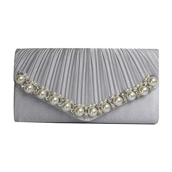 

[Luxe mimosa] Luxe Mimosa Party Bag, Large Clutch Bag, Women s, Square, Pearl, Wedding, Formal, Shoulder, Short, with Chain, Thank You Parties,