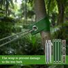 Tree Stake Kit - Green Heavy Duty Tree Stake Support, Tree Binding And Windproof Fixing Straps  Rhombus Shape