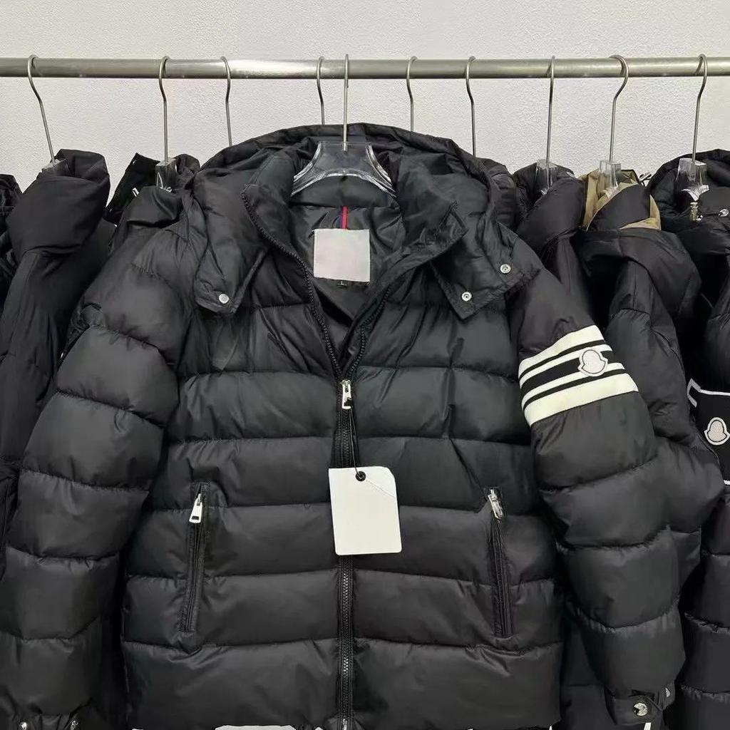 In-Stock Winter Unisex Bright Surface Thickened Warm Down Hooded Jacket
