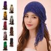 Fashion Pearl Tassel Diamond Hijab Rhinestone Square Pearl Tassel Scarf Thin Veil Full Sky Turban Hair Accessory