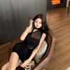 Sexy Pure Desire Mesh Splicing Neck Dress Slim and Thin Nightclub Style Hip Skirt 2026 Summer