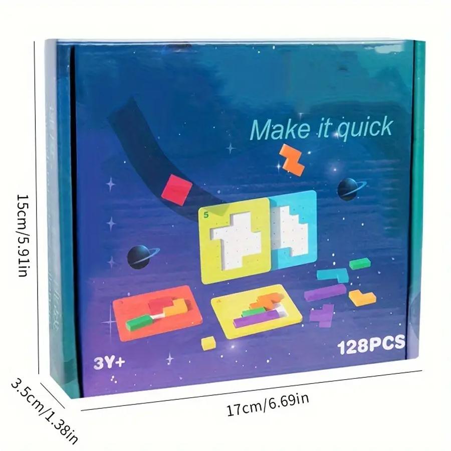1 Set Colorful Puzzle Game Brain Teaser Toy for Kids Block Puzzle for Mind Exercise Children Toy Gift Challenge for Two Players