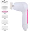 5 In 1 Multifunctional Electric Face Cleansing Instrument Pore Cleaner Brush Massager (Pink)