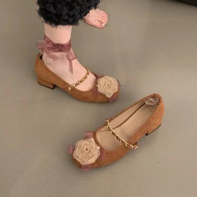 Damen Elegante Blume Marie Janes Schuhe Sommer Sandalen Designer Frühling Lolita Kleiderschuhe 2024 Neue Marke Mujer Pumps Zapatillas