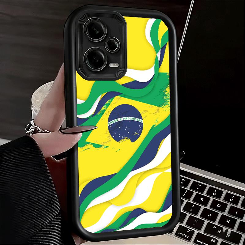 Phone Case for Xiaomi Redmi Note 15 14 13 Pro Plus Brazil Brazilian Flag Shell 12S 11 11S 11T 5G 14S Soft Silicone Funda Redmi Note 15 4G