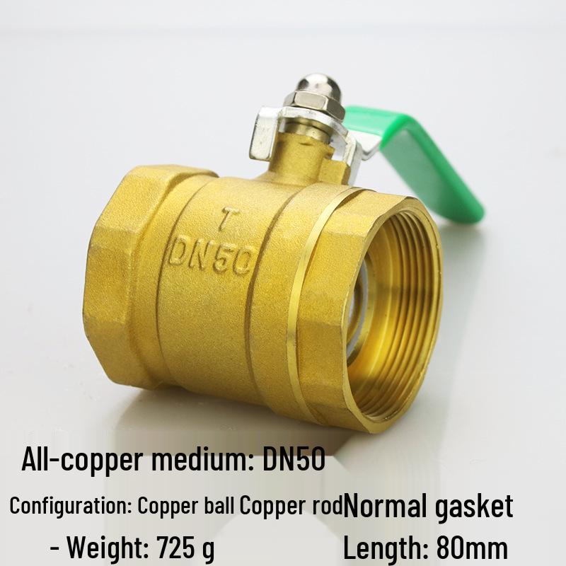 4-Point DN15 & 6-Point DN20 All-Copper Ball Valve, High-Temp Resistant, 1-Inch & 2-Inch, for Tap Water.