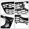 Pair Honeycomb Front Fog Lamp Cover Grille Grill Fit A5 2007-2011