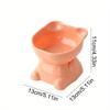 Elevated Cat Bowl, Neck Protection Bowl for Pets, Tilting Design, Cat High Foot Bowl, Cute Cat Bowl for Food and Water