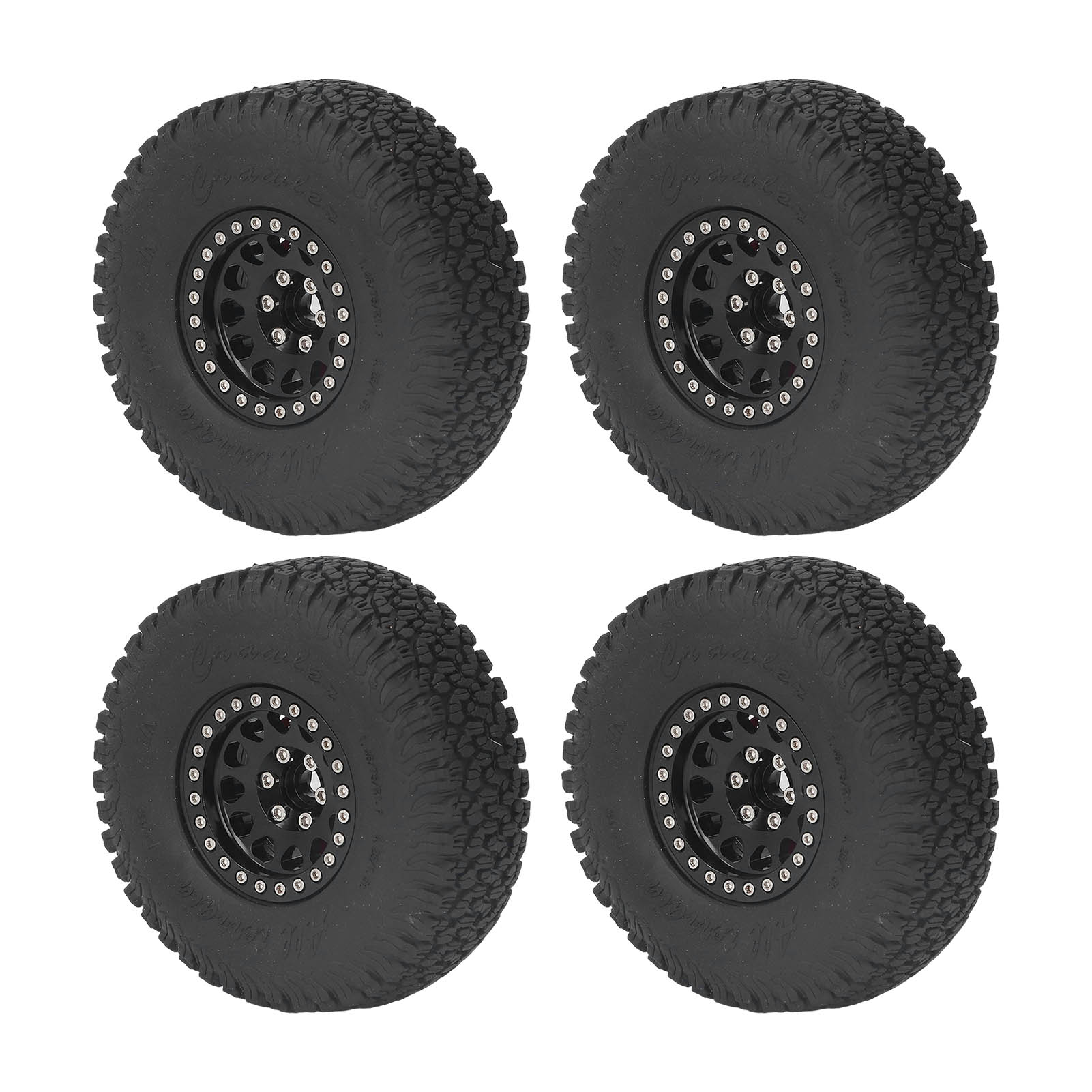 

4Pcs 1.9 Inch Wheels Tires RC Car Tires Wheels for Axial SCX10 90046 1/10 RC Crawler