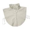 Women's Detachable False Collar Insert Elegant Striped Lapel Faux Half Shirt Blouse Collar Top for Sweater and Dresses