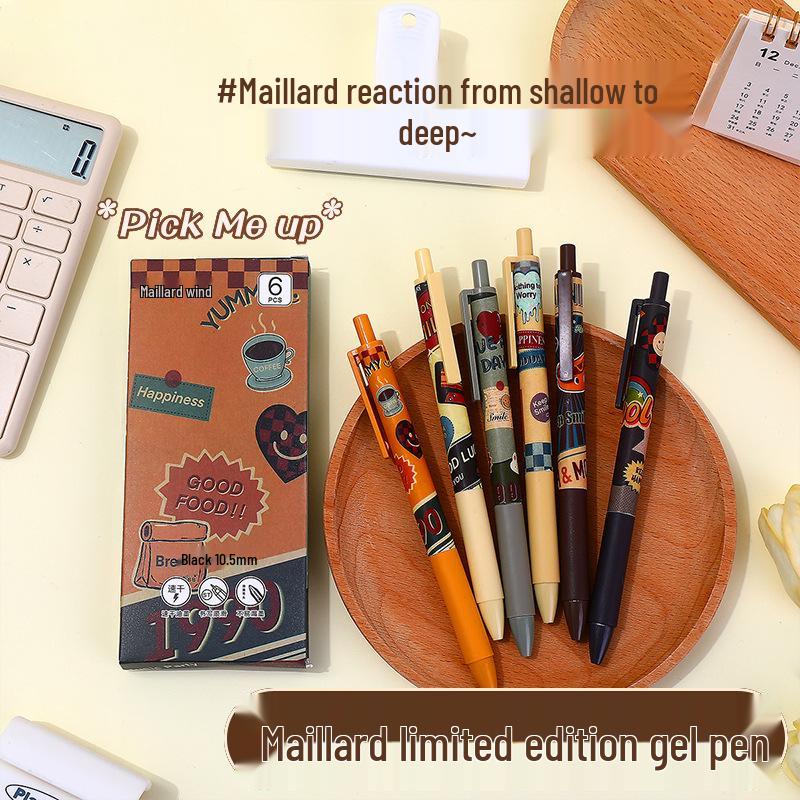 

Meilade Neutral Pen – Stylish Quick-Drying Click Pen for Students, Large Capacity, Cute Design for Exams 0.5 mm