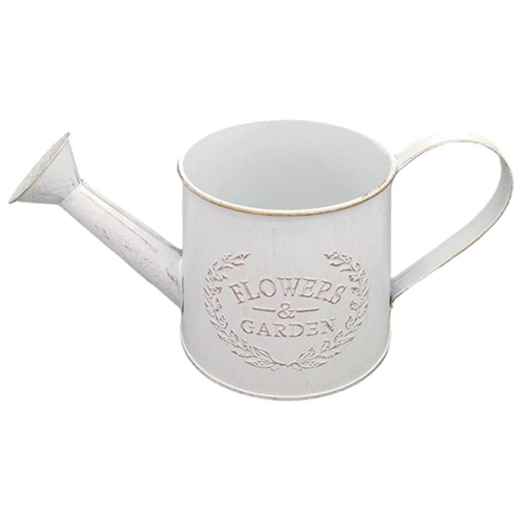 Vintage Metal Flower Watering Can with Handle Metal Rustic Watering Can for Indoor Plants Succulents Balcony and Outdoor