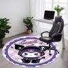 1 szt. Gotycki Dywanik pod Krzesło Kitty do Biura, Antypoślizgowy, Miękki i Wygodny, Dywanik do Biura, Gier, Lekka Okrągła Mata Podłogowa