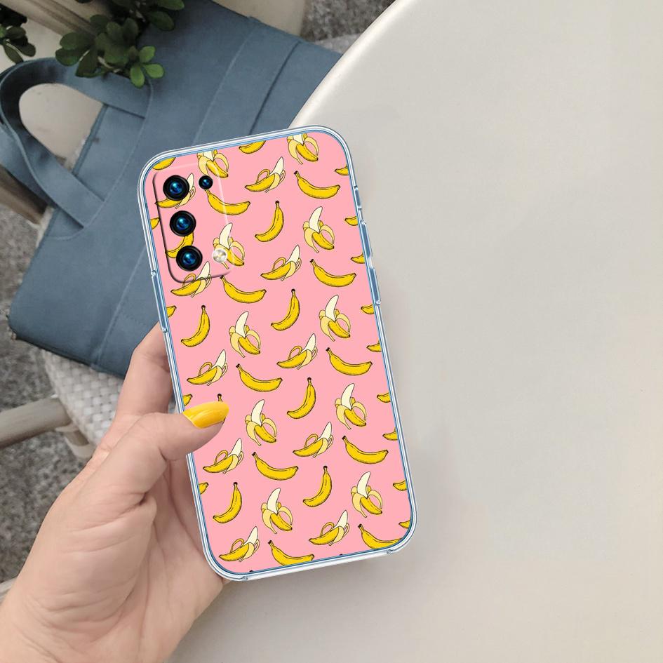 PP36 Fruit Banana pineapple Soft Shell Transparent Phone Case for Samsung Galaxy A04 A04S A14 A23 A34 A54 M23 M33 M52 M53