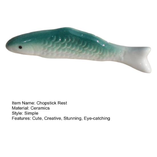 Chopstick Rest Ceramic Fish Shape Chopstick Holders Cute Spoon Fork Knife Rack for Home Kitchen Table Decoration