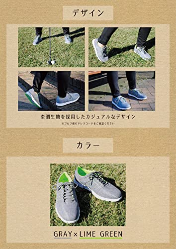 Lezax L.N.JAYA Golf Shoes, Gray, Size 25.5 Cm