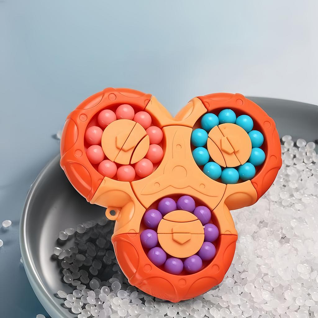 Magical Bean Cube Fingertip Toy Brain Teaser Game Educational Stress Relief Children'S Toy Gift Six-Sided Rotating