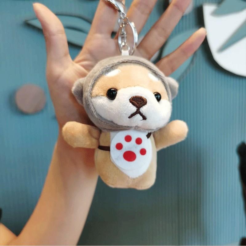 Adorable Akita Dog Keychain Plush Toy Cute Couple Gift Machine Doll Wholesale