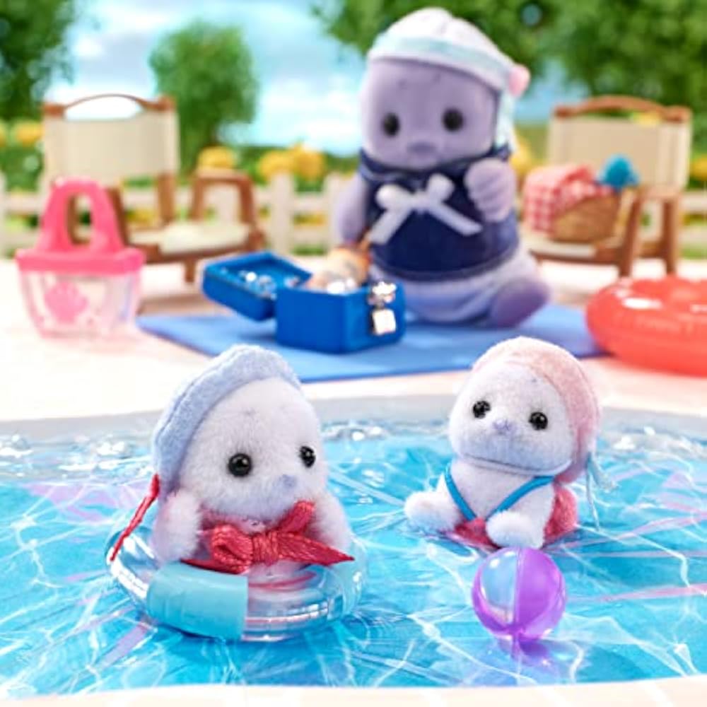 Epoch (EPOCH) Sylvanian Families Doll [Seal Family] FS-51 ST Mark Certified Toy Doll House for 3 ...