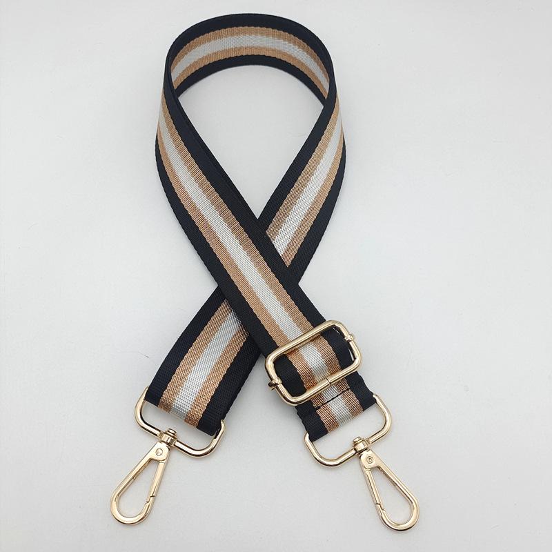 Colorful Women's Crossbody Bag Strap with Gold and Silver Thread – Wide, Long Handbag Accessory