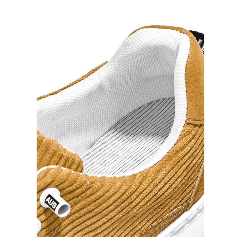 Breathable Corduroy Shoes Men Casual Height Increased Platform Shoes for Men Sport Running Flats Winter Plush Board Sneakers