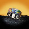New Fashion copper Color Rings for Women Creative Handmade Enamel Craft Unique Trendy Jewelry High Luxury Craft Ring Party Gift