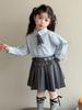 2025 New Girls' College Style Vest & JK Skirt Set - Spring/Autumn Fashion