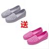 Buy One and Get One Free Summer PVC Hole Shoes Breathable Hollow Women's Shoes Soft-soled Mother Shoes Flat-soled Bag Head Beach Shoes