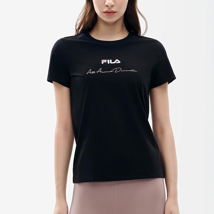 New FILA Regular T Shirt Women's Pitch Black A11W211117FBK