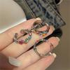 Dopamine Color Flower Ring Female Ins Niche Design High Sense Opening Adjustable Personality Rainbow Ring