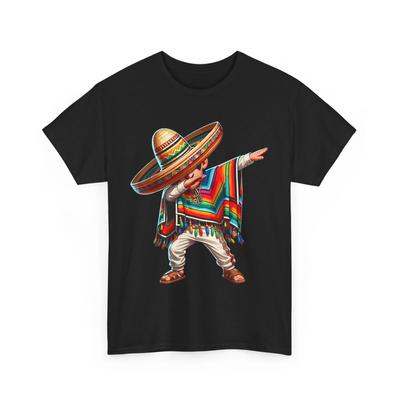 Cinco de Mayo Mexicaanse Jongen Dabbend Poncho Mexico Liefhebbers Mannen Jongen Leuke Shirt